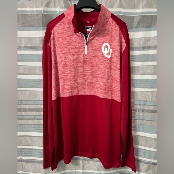 Captivating Other - Oklahoma Sooners Red Quarter Zip Long Sleeve Shirt
